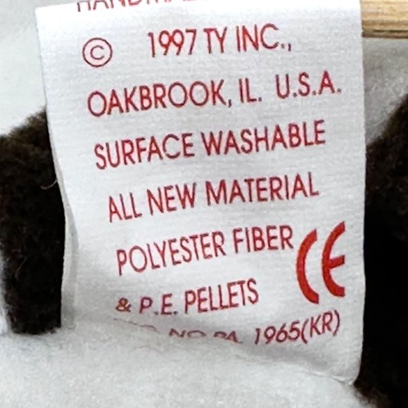 Ty Bruno Beanie Baby Vintage 1997 - Retired - All Tags/Heart Protector - Picture 12 of 12